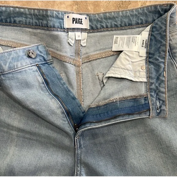 PAIGE Harper Ankle Jeans Kianni Distressed sz 31